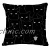 Black cat Linen Cotton Fashion Throw Pillow Case Cushion Cover Home Sofa Decor    272771564821